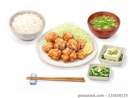 日式炸雞套餐插圖 135856575