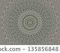 Abstract background of a gray mandala-style geometric pattern spreading radially | Geometry, pattern, mandala, radial, gray, background 135856848