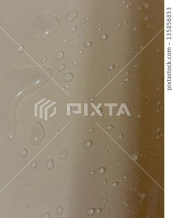 Close-up of water droplets on the wall / soft light and clean background Close-up of water droplets on the wall / soft light and clean background 135856853