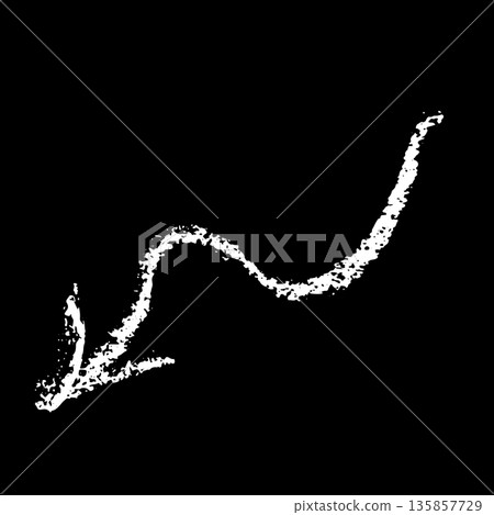 Hand Drawn Chalk Freehand Arrow on Chalkboard Background Hand Drawn Chalk Freehand Arrow on Chalkboard Background 135857729