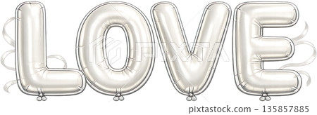 可愛的氣球插畫 愛 135857885