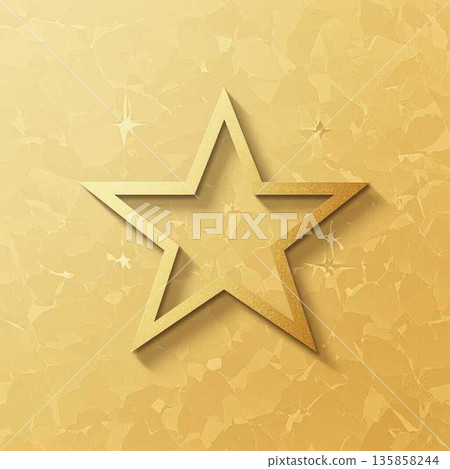 金色背景上閃耀的星星 金色背景上閃耀的星星 135858244