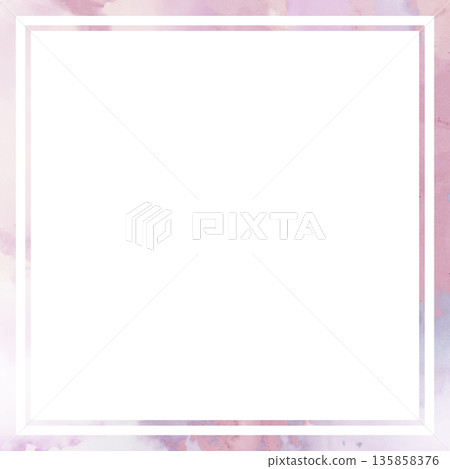 Cute watercolor background square Cute watercolor background square 135858376