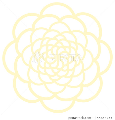 Light yellow flower with many petals Light yellow flower with many petals 135858733