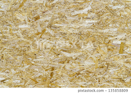 OSB Wood Texture Background with Compressed Strand Pattern. High quality photo 135858809