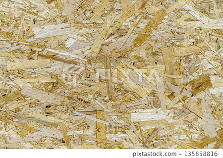 OSB Wood Texture Background with Compressed Strand Pattern. High quality photo OSB Wood Texture Background with Compressed Strand Pattern. High quality photo 135858816
