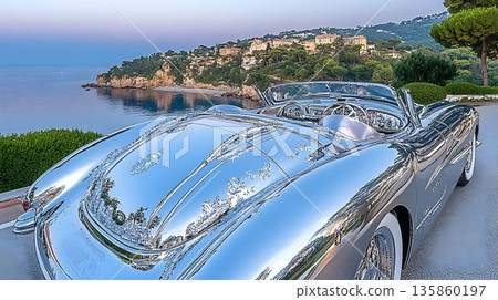 Chrome Classic Convertible Overlooking Coastal Villas 135860197