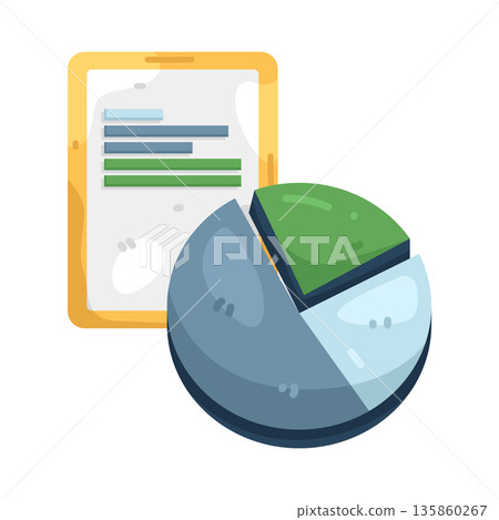 Illustration of Pie chart 135860267