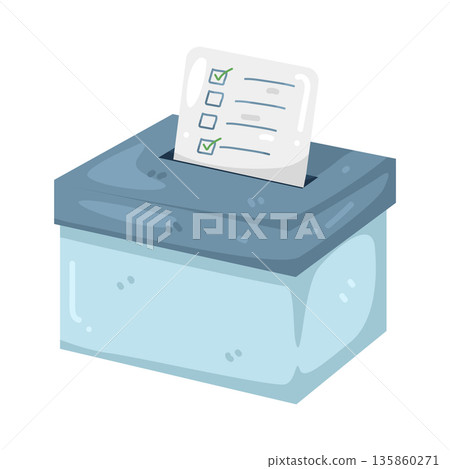 Illustration of survey box Illustration of survey box 135860271