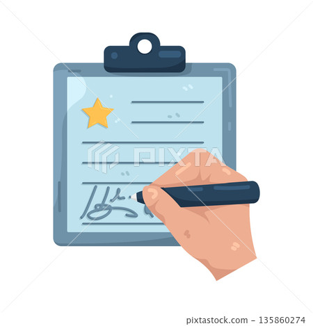 Illustration of Signature Illustration of Signature 135860274