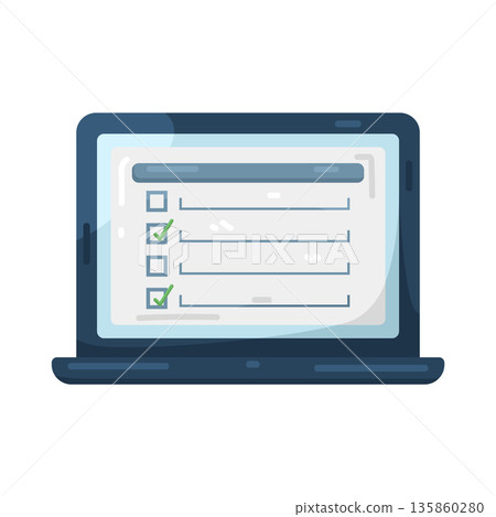 Illustration of online survey 135860280