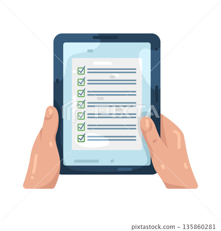 Illustration of online survey Illustration of online survey 135860281