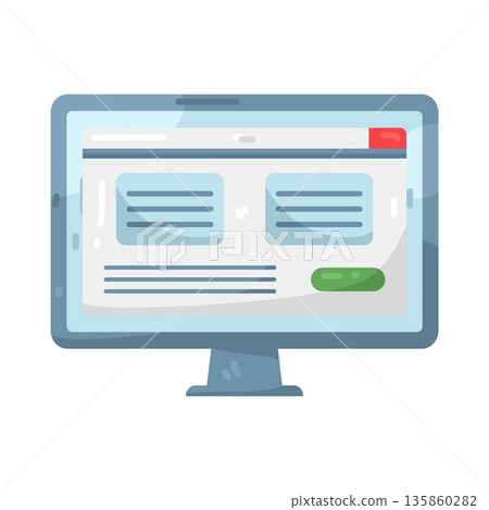 Illustration of Online survey 135860282
