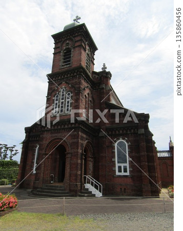 Tabira Cathedral, a brick and wooden structure, completed in 1918 in Hirado City, Nagasaki Prefecture Tabira Cathedral, a brick and wooden structure, completed in 1918 in Hirado City, Nagasaki Prefecture 135860456