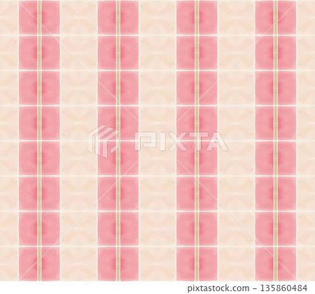 Abstract watercolor geometrical background, retro style seamless pattern in beige and pink tones Abstract watercolor geometrical background, retro style seamless pattern in beige and pink tones 135860484