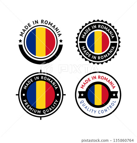 National flag of the Romania 135860764