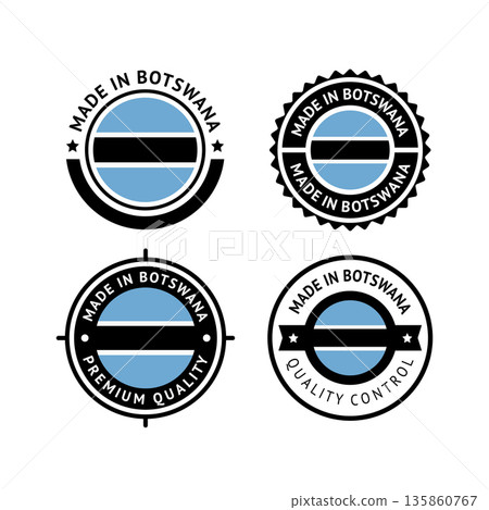 National flag of the Republic of Botswana 135860767