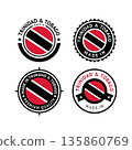 National flag of the Trinidad and Tobago 135860769