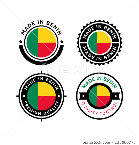 National flag of the Republic of Benin National flag of the Republic of Benin 135860773
