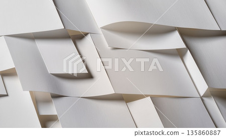 White paper texture background, folded banners, natural creases, matte finish, minimalist design, soft shadows, neutral tones, subtle gradients White paper texture background, folded banners, natural creases, matte finish, minimalist design, soft shadows, neutral tones, subtle gradients 135860887