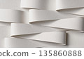 White paper texture background, folded banners, natural creases, matte finish, minimalist design, soft shadows, neutral tones, subtle gradients 135860888