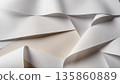 White paper texture background, folded banners, natural creases, matte finish, minimalist design, soft shadows, neutral tones, subtle gradients 135860889