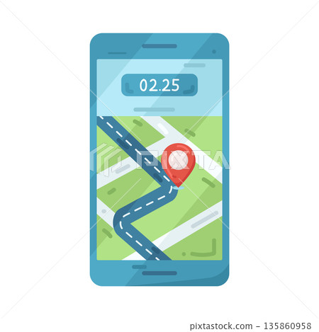 Illustration of gps Illustration of gps 135860958