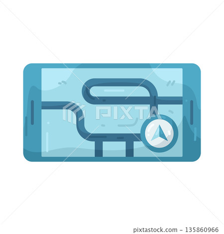 Illustration of gps Illustration of gps 135860966