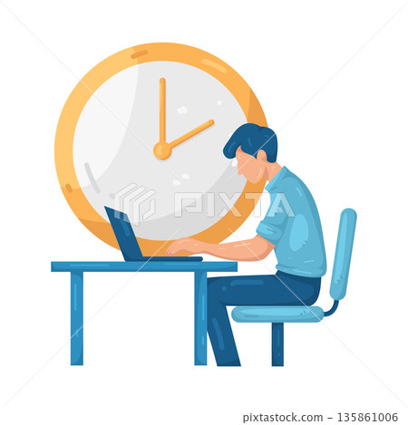 Illustration of Overtime  135861006