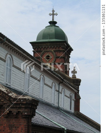 Tabira Cathedral, a brick and wooden structure, completed in 1918 in Hirado City, Nagasaki Prefecture Tabira Cathedral, a brick and wooden structure, completed in 1918 in Hirado City, Nagasaki Prefecture 135861131