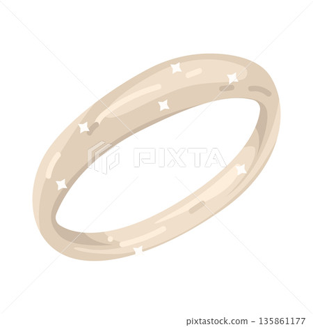 Illustration of gold ring 135861177