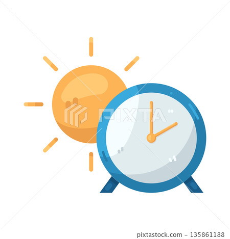 Illustration of noon time 135861188