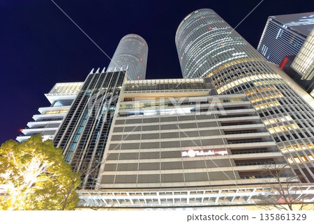 [Aichi Prefecture] Night view in front of Nagoya Station (JR Central Towers) 135861329