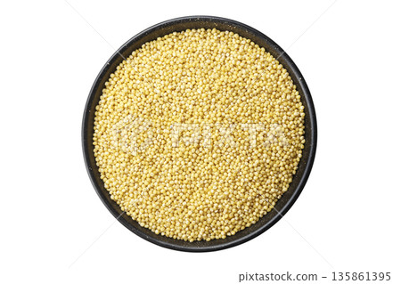 millet cereal on white background 135861395