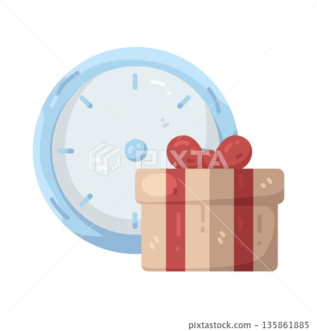 Illustration of gift time Illustration of gift time 135861885