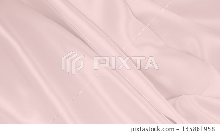 Smooth elegant pink silk or satin texture as wedding background. Luxurious background design Smooth elegant pink silk or satin texture as wedding background. Luxurious background design 135861958
