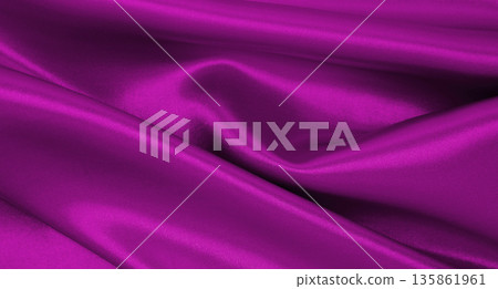 Smooth elegant pink silk or satin luxury cloth texture as abstract background. Luxurious valentines day background design Smooth elegant pink silk or satin luxury cloth texture as abstract background. Luxurious valentines day background design 135861961