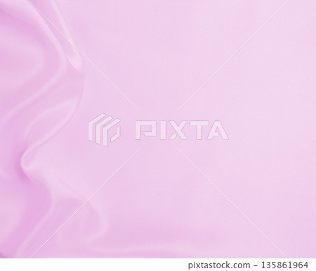 Smooth elegant pink silk or satin texture as wedding background. Luxurious background design 135861964