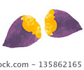 Illustration of delicious, steaming sweet potatoes 135862165