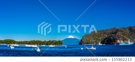 Panorama of Mt. Fuji from Fujimi Kaigan Dori [Numazu City, Shizuoka Prefecture] 135862213
