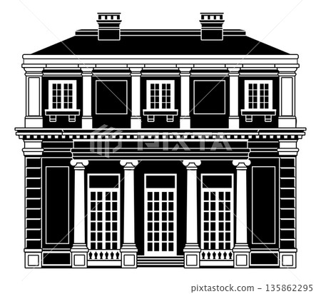 House Old Building Silhouette Illustration 135862295