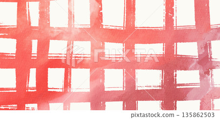 Watercolor Grid Lattice Pattern vector Background 135862503