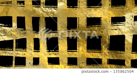 Golden Watercolor Grid Abstract Background Golden Watercolor Grid Abstract Background 135862504