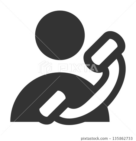 Telephone call icon (simple, line drawing, monochrome) Telephone call icon (simple, line drawing, monochrome) 135862733