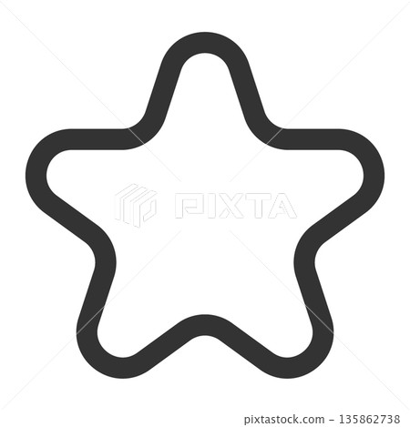 Star white icon (simple, line drawing, monochrome) Star white icon (simple, line drawing, monochrome) 135862738