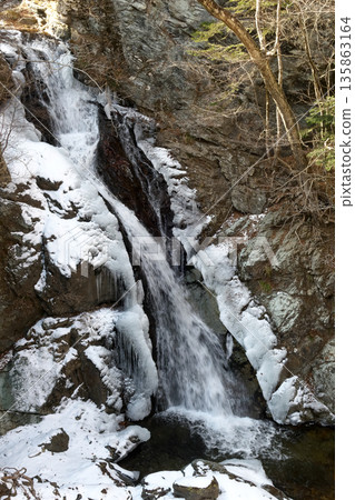 冬季的鹽原谷－渡雪瀑布 135863164