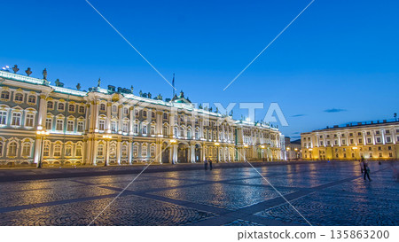 Winter Palace in Saint Petersburg timelapse hyperlapse 135863200