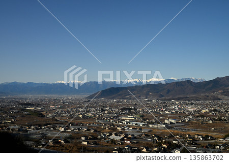 View of the Kofu Basin from the Fruit Line 135863702
