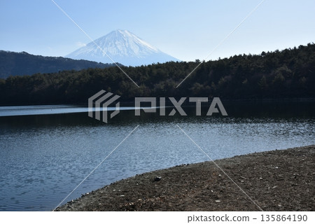 從西湖畔眺望富士山 135864190