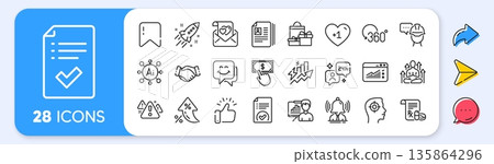 Yoga, Recruitment and Warning line icons. Interest rate, AI generate, Inflation icons. Pack of Shopping, Startup rocket, Smile face icon. Vector 135864296